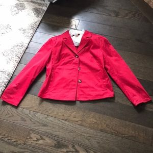 🌺 Talbot’s Size 6P Cotton Berry Blazer w/ Pockets